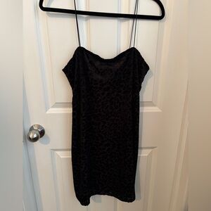 Wild Fable Leopard Velvet Spaghetti Strap Mini Dress Women’s M/L Party Night Out